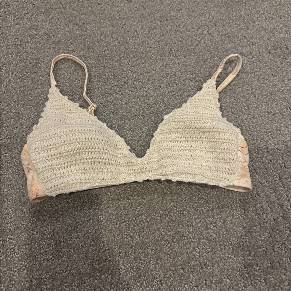 Crochet Cream Bikini Top